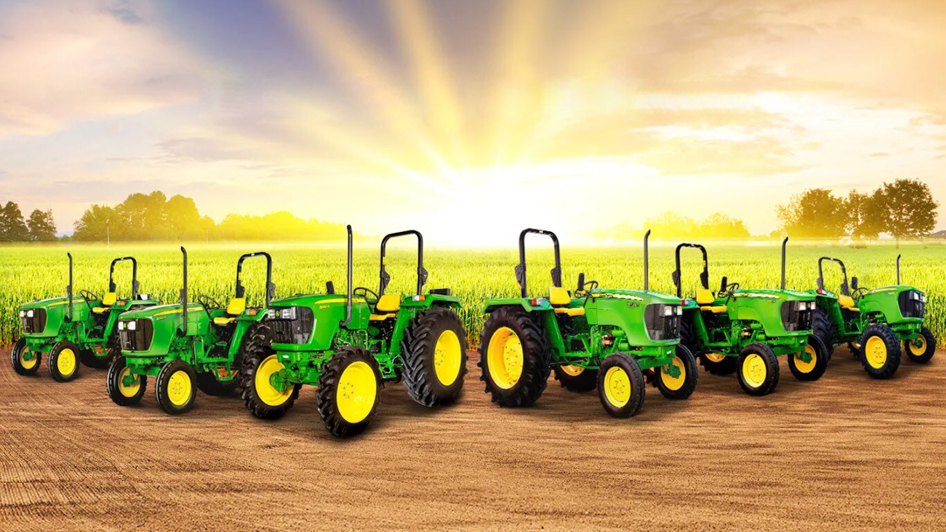 John Deere 5D series tractor range